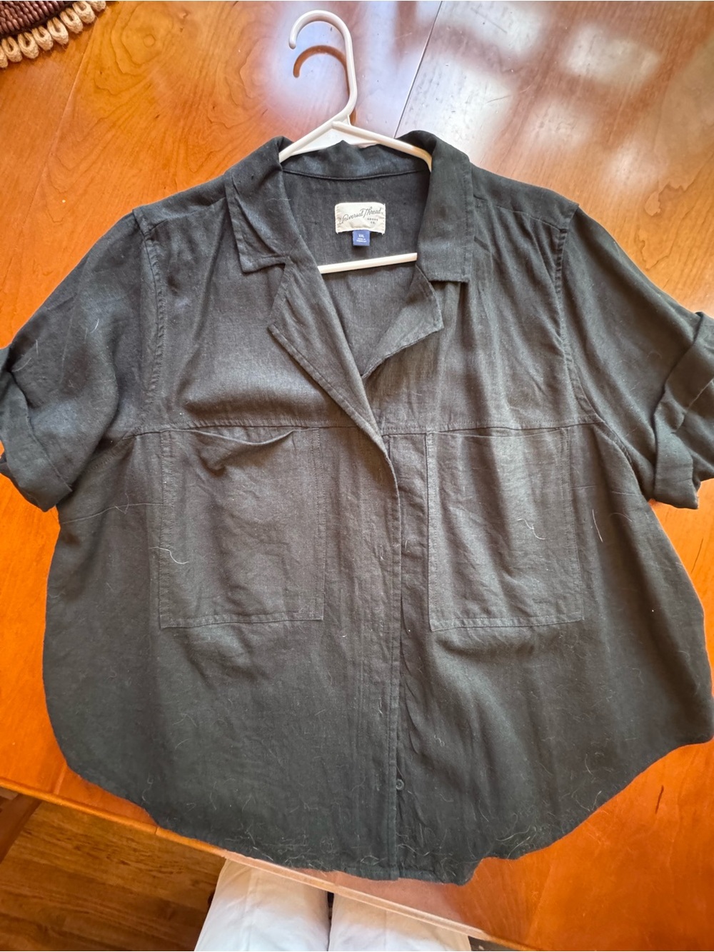 Universal Thread Linen Blend Short Sleeve Button Up - Picture 3 of 8